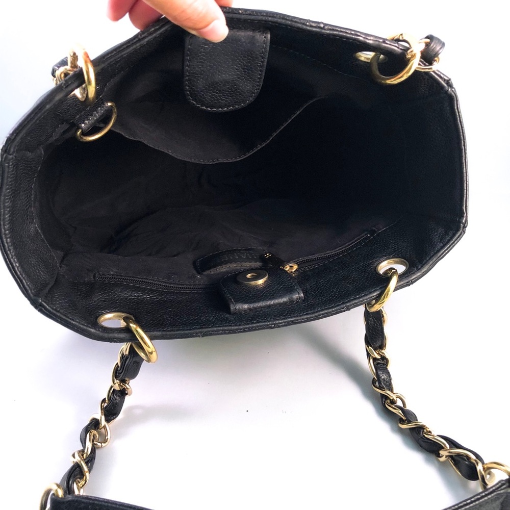 CHANEL Classic Caviar Quilted Petit Shopping Tote - Picture 7 of 8